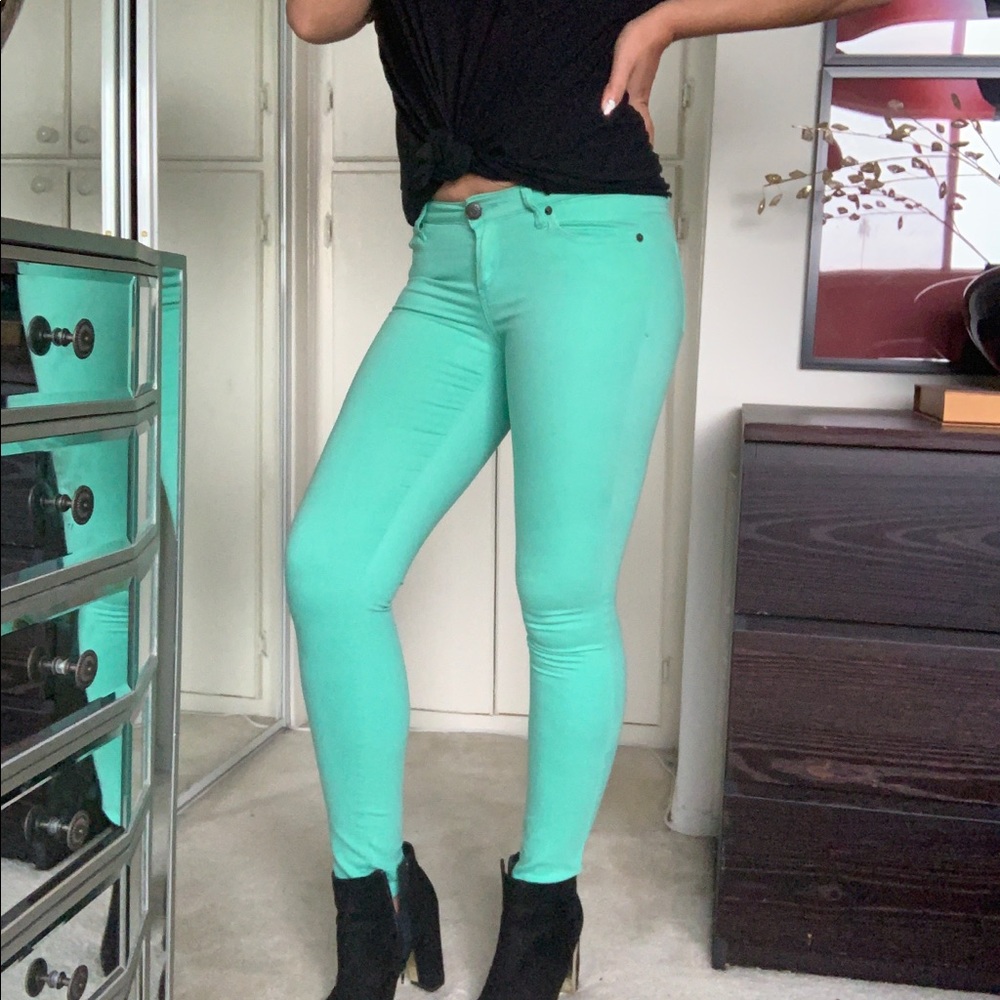 Mint Stretch Skinny Jeans